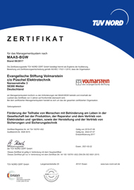 zertifikat arbeitsschutz